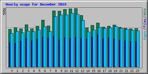 Hourly usage for December 2019