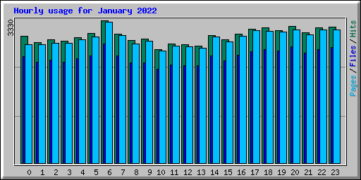 Hourly usage for January 2022