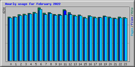 Hourly usage for February 2022