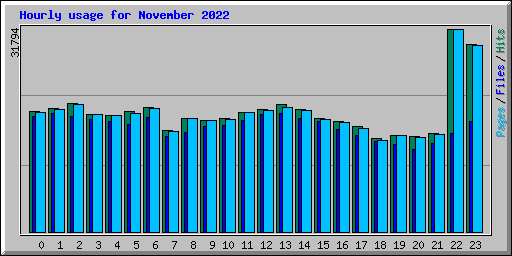 Hourly usage for November 2022