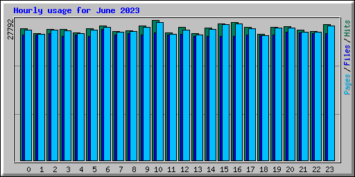Hourly usage for June 2023